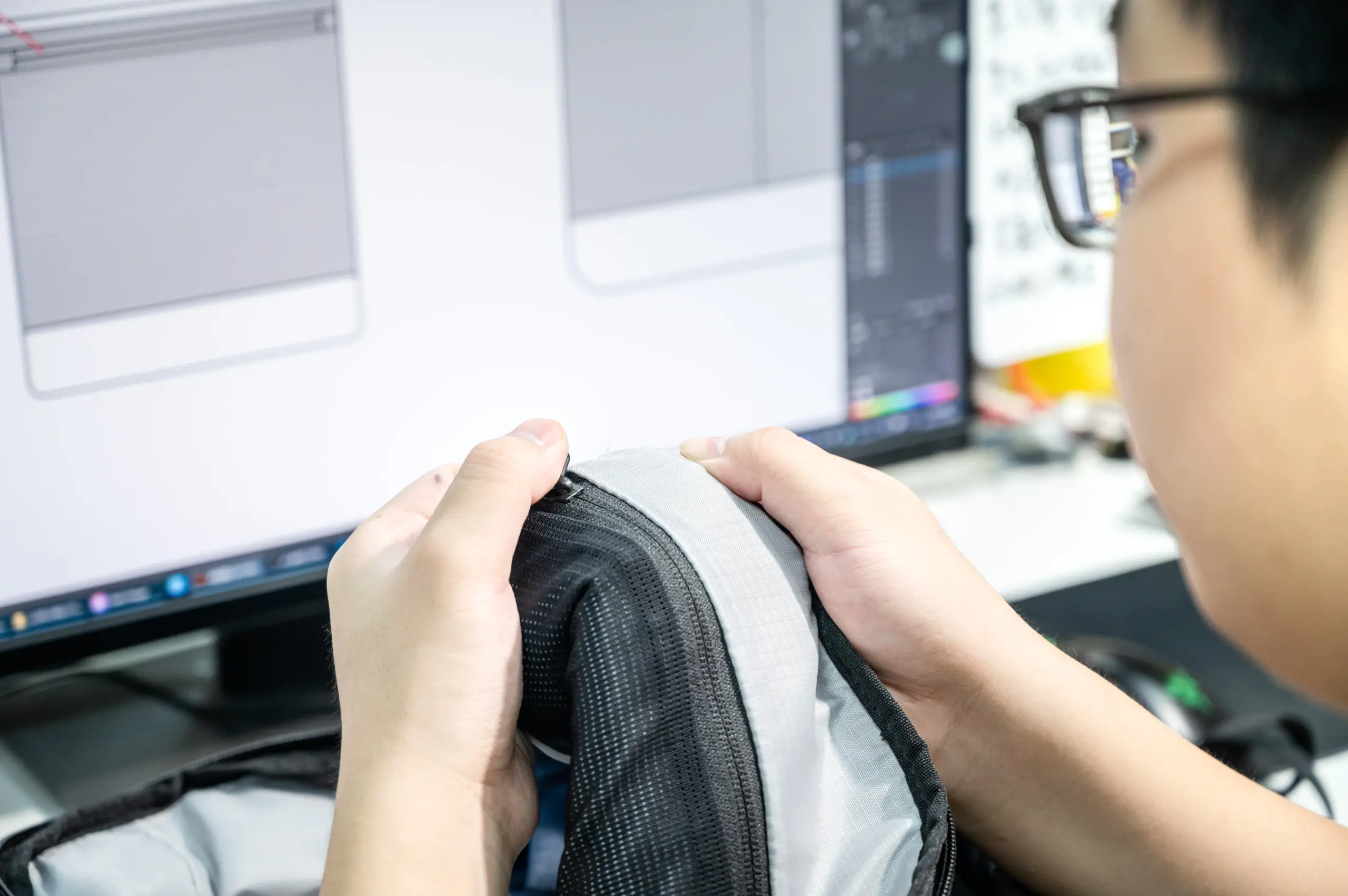 Engineer checking anti-theft structure