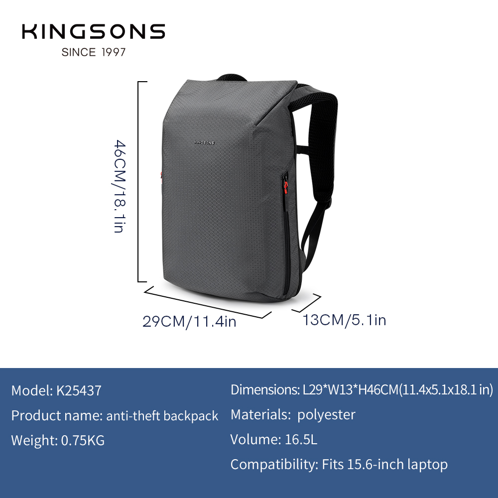 Anti-theft backpack K25437