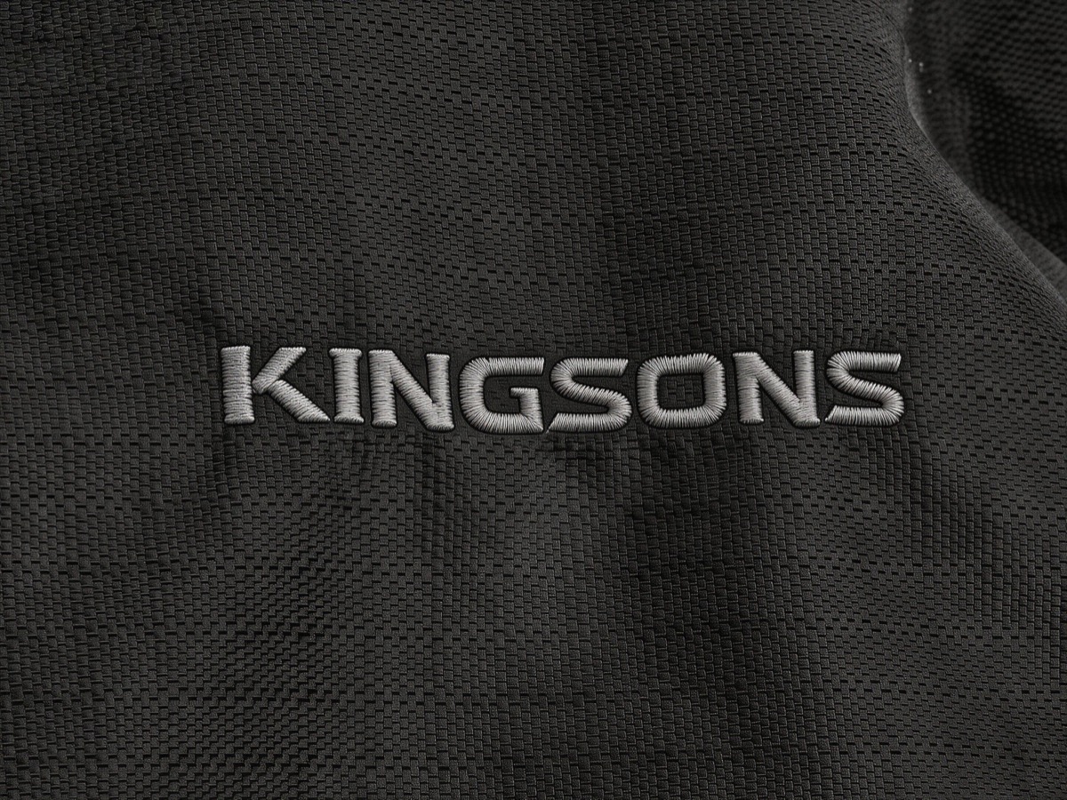 Custom embroidery branding on laptop backpack