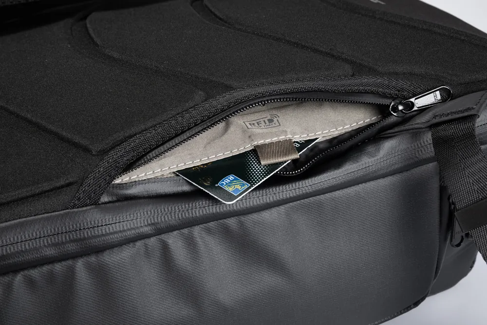 RFID blocking internal lining for laptop backpacks
