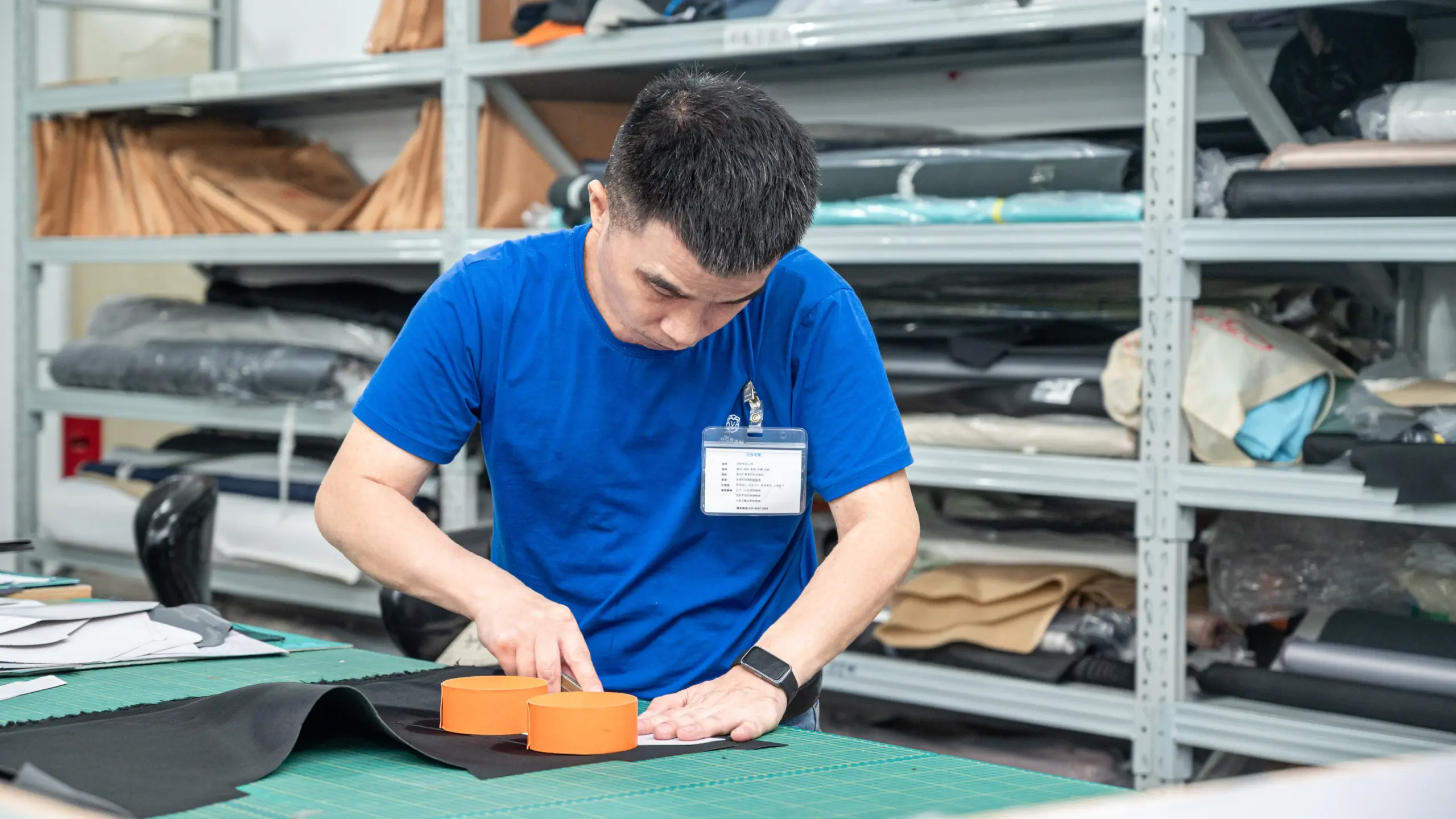 Precision cutting of travel product components during manufacturing