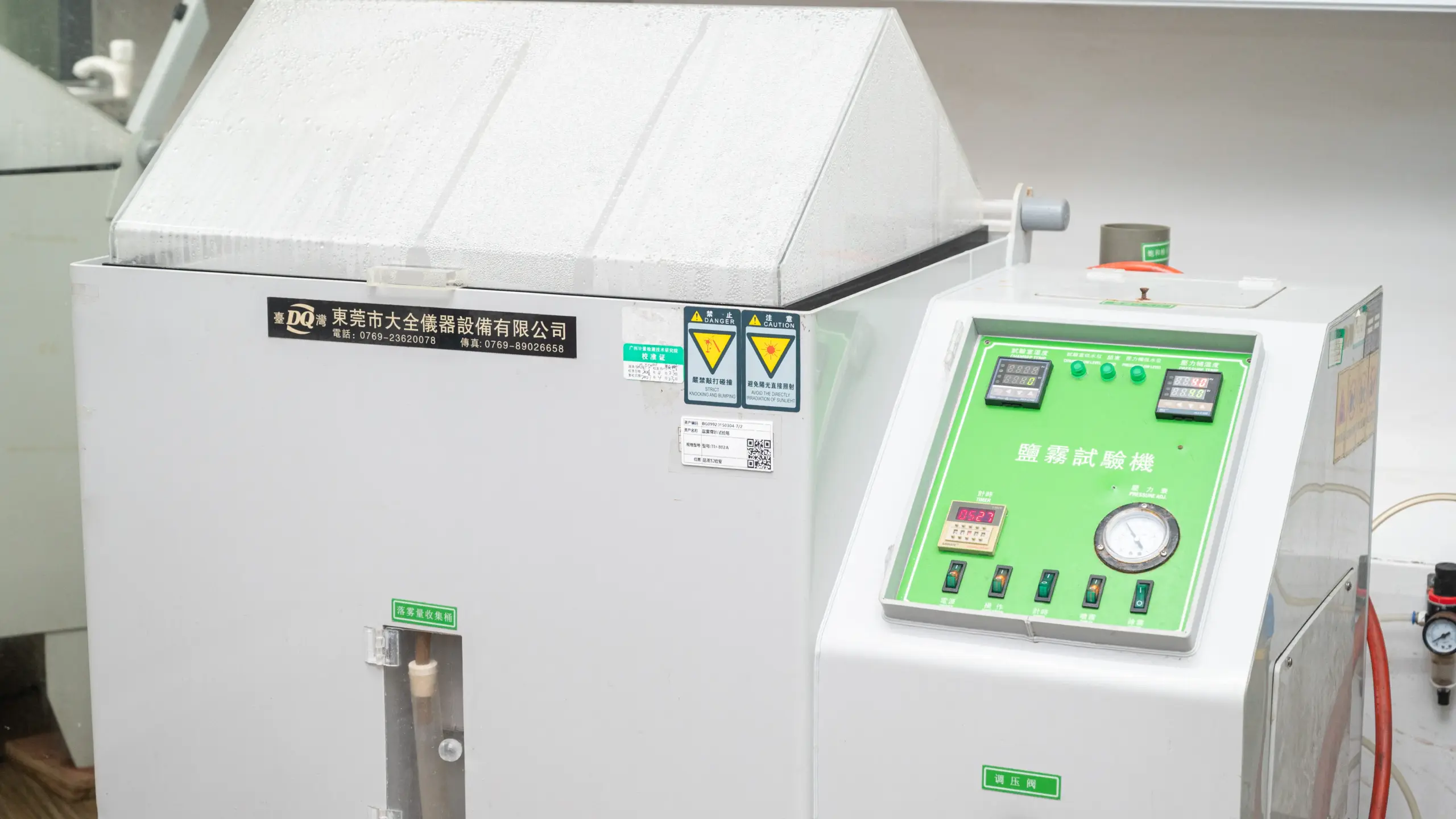 Hardware salt-spray and durability testing supporting controlled metal plating for Prop 65